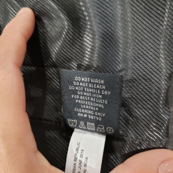 Urban Republic Gray Charcoal 100% Genuine Leather Moto Jacket Size Medium - Picture 12 of 15